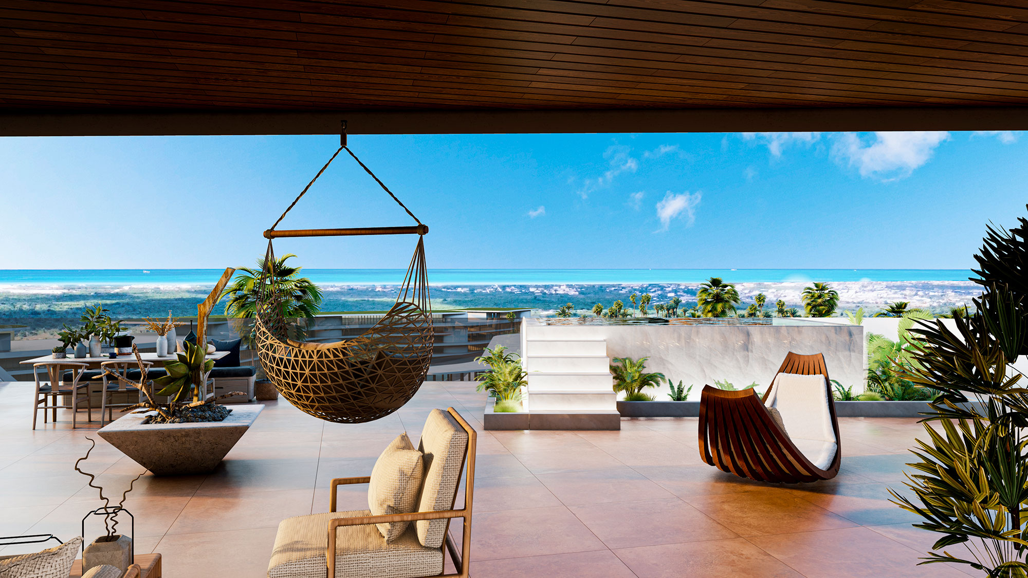 Horizon View. Vistas panorámicas incomparables del horizonte y el mar.